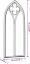 vidaXL - Tuinspiegel - 70x30 - cm - ijzer - zwart