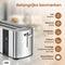 Lugia Broodrooster - RVS Toaster - 4 Sneetjes - 7 Warmteniveaus - LED-display