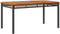 vidaXL Tuintafel 140x80x75 cm poly rattan en acaciahout zwart