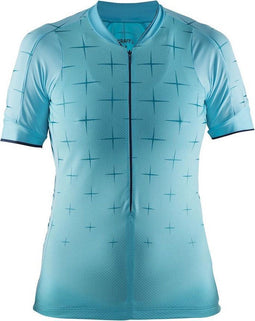 CRAFT Belle Glow Jersey - Reflecterend shirt met 3/4 rits en mesh inzetstukken - Blauw