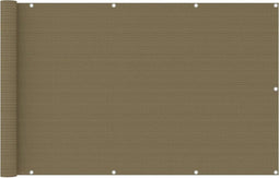 vidaXL - Balkonscherm - 120x400 - cm - HDPE - taupe