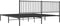 vidaXL - Bedframe - met - hoofdbord - metaal - zwart - 200x200 - cm