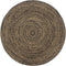 vidaXL - Vloerkleed - handgemaakt - 180 - cm - jute - zwart - en - bruin