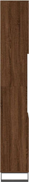 vidaXL - Badkamerkast - 30x30x190 - cm - bewerkt - hout - bruin - eikenkleur