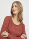 Vila VIRIL L/S KNIT DRESS NOOS - Dames Jurk - Regular fit Lange mouwen - Burnt Henna - Maat XS