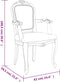 vidaXL - Eetkamerstoel - 62x59,5x100,5 - cm - stof - donkergrijs