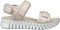 Ecco Gruuv Sandalen - Platte Sandalen - Klittenbandsluiting - Beige