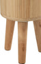 J-Line bloempotten Klassiek - hout - naturel - 3 stuks - Ø 27 cm