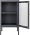 House Nordic Dalby Vitrinekastje - Grijs Staal - Glazen Deur - 38x70x35 cm