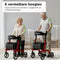 Medzone Fortis - Rollator Lichtgewicht Opvouwbaar - Zitfunctie Rugleuning Stokhouder - Rood