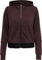 Only Play Sportvest Dames - Regular Fit - Met Capuchon - Bruin/Bordeaux Rood (Maat S)