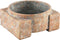 PTMD Damion Ronde Bloempot - 26,5 x 25 x 13 cm - Cement - Roestkleurig