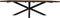 Rechthoekige eettafel tuin - 220x100x76 - Naturel/zwart - Teak/metaal