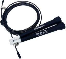 SMUG Professioneel Fitness Springtouw - Jump Rope voor Volwassenen - Crossfit Speedrope - Home Workout - Zwart