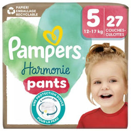 Pampers Harmonie Pants - Maat 5 (12-17 kg) - 27 Luiers - Zacht & Natuurlijk Comfort