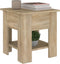 vidaXL - Salontafel - 40x40x42 - cm - bewerkt - hout - sonoma - eikenkleurig