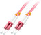 Lindy 46341 - Glasvezel Aansluitkabel - Multimode OM4 2.00 m - Roze