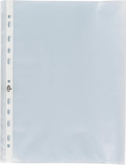 Pergamy geperforeerde showtas, ft A4, 11-gaatsperforatie, gekorrelde PP van 80 micron, doos van 100 stuks