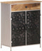 vidaXL - Dressoir - 60x35x75 - cm - ruw - mangohout - en - ijzer