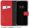 Selencia iPhone 15 Plus - Echt Lederen Bookcase - 3 Pashouders - Rood