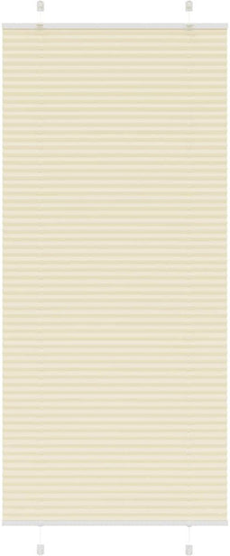 vidaXL - Plissé - rolgordijn - 85x200 - cm - stofbreedte - 84,4 - cm - polyester - crème