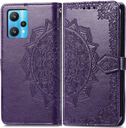 iMoshion Hoesje Geschikt voor Realme 9 Pro Hoesje Met Pasjeshouder - iMoshion Mandala Bookcase - Paars