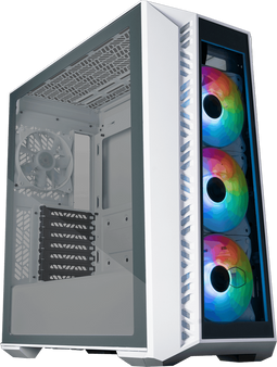 Cooler Master MasterBox 520 - Tower - Gehard glas front- en zijpaneel - Wit