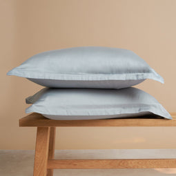 Coco & Cici - Tencel Sateen Kussensloop 70 x 60 cm - Kussenhoes - Lyocell - Extra Zacht & 100% Natuurlijk - Grijs Blauw