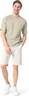 Mario Russo Oversized T-shirt - T-shirts Heren - Katoen - L - Lichtgroen