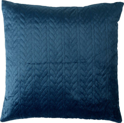 Dutch Decor HILKO - Kussenhoes velvet 45x45 cm - Provincial Blue - blauw - subtiel patroon - effen - met rits