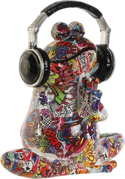 Decoratieve figuren Home ESPRIT Multicolour Kikker 27 x 18 x 29 cm