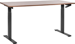 DESTINES - Verstelbaar bureau - Bruin/Zwart - 160 x 72 cm - MDF