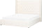 LUBBON - Bed met opbergruimte - Crème wit - 160 x 200 cm - Fluweel