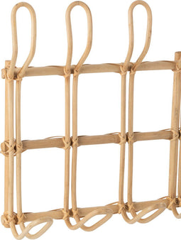 J-Line kapstok Ellen 6 Hakken - jute - naturel
