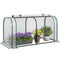 coast Mini-Kas - Draagbare Tuinkas - PE Afdekking 118×55×60 cm - Wit/Groen