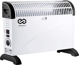Infinity Goods INF2367 - Elektrische Convectorkachel - Turbo Functie en Ventilator - 750/1500/2000W - Zwart/Wit