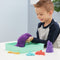 Kinetic Sand - Zandbak-set met 454 g paars origineel kinetisch zand opbergzandbak 4 vormen en gereedschap - Sensorisch speelgoed