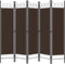 vidaXL - Kamerscherm - met - 5 - panelen - 200x180 - cm - bruin
