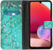 iMoshion Hoesje Geschikt voor Samsung Galaxy A33 Hoesje Met Pasjeshouder - iMoshion Design Softcase Bookcase - Blauw / Blossom