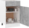 vidaXL - Onderkast - met - lade - Lyon - 50x46x81,5 - cm - bewerkt - hout - betongrijs