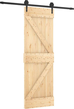 vidaXL - Schuifdeur - met - beslag - 70x210 - cm - massief - grenenhout