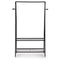 Kledingrek - staal - incl. planken – 82x36x149 cm - zwart