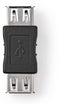 Nedis CCGB60900BK - USB 2.0 A naar A Adapter - Verbindt twee USB kabels - Zwart