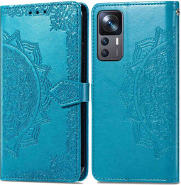iMoshion Hoesje Geschikt voor Xiaomi 12T Pro / 12T Hoesje Met Pasjeshouder - iMoshion Mandala Bookcase - Turquoise