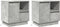 vidaXL - Nachtkastjes - met - LED - - - 2 - stuks - - - Betongrijs - - - 50x34.5x50 - cm