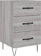 vidaXL - Nachtkastje - 40x40x66 - cm - bewerkt - hout - grijs - sonoma - eikenkleurig