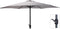 Aluminium Parasol met handig opdraaisysteem - Ø300 cm - Lichtgrijs