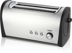 Haeger Desayuno Plus - Broodrooster - 6 warmtestanden 1400 Watt - Zilver + Zwart