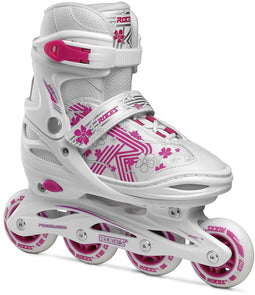 Roces Jokey 3.0 - Inline Skates - Verstelbaar 34-37 - Wit Roze