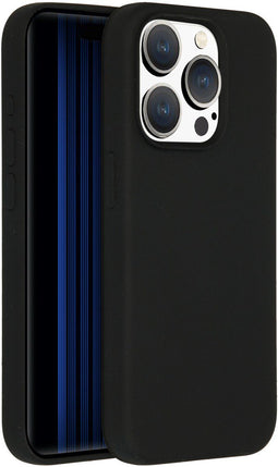Accezz Liquid Silicone Backcover - MagSafe - Schokabsorberend - Zwart (iPhone 15 Pro)